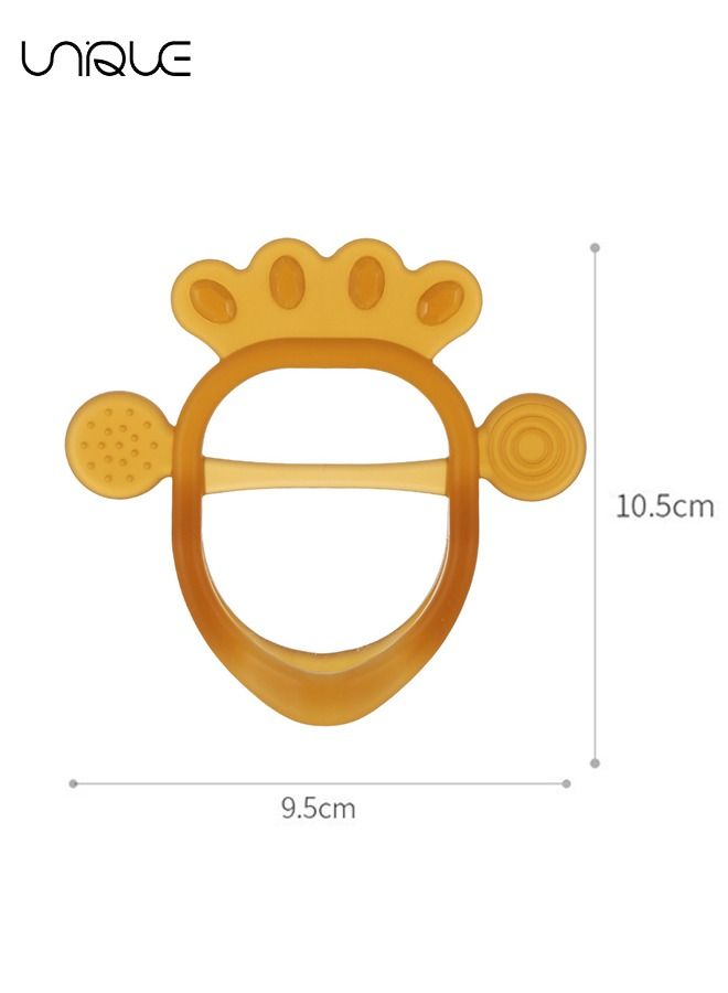 Unique Teething Toys, Soft Baby Teether for Soothe Babies Sore Gums for New Born Breast Feeding Babies, Freezer Safe, BPA Free, Hands Design, for Babies 0 to 6 Months (Amber, 1Pack)  - Image 2