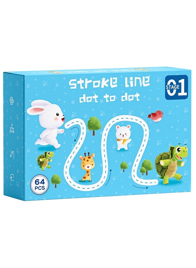 DIY Kids Activity Set Early Education Pen Control Training Book and Coloring Paper Roll - Image 2