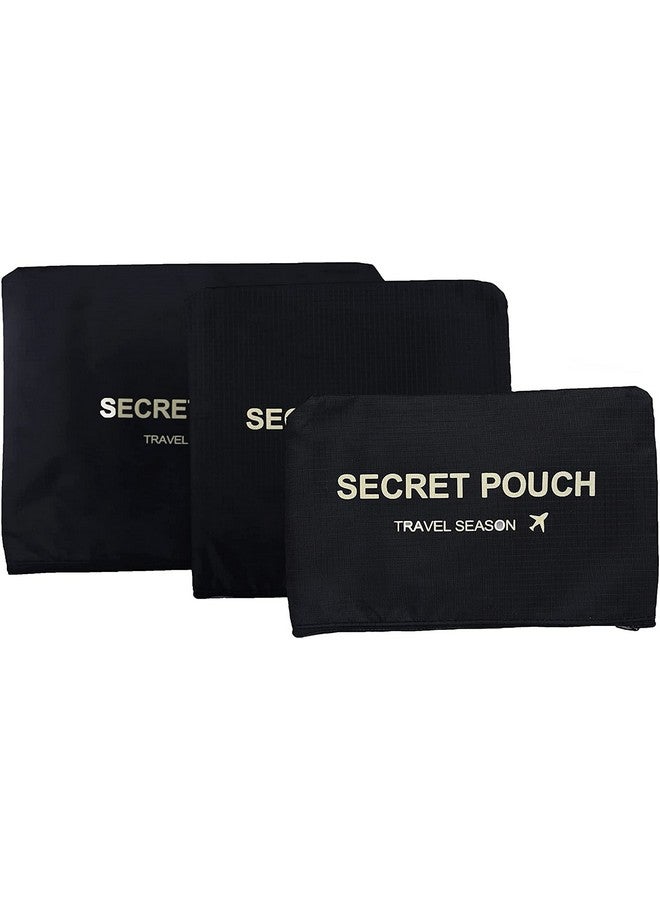 House of Quirk Travel Storage Printed Clothes Packing Cubes Space Savers Bags Cosmetics/Underwear/Socks/Shoes Organizer Pouch (Pack of 6 Black) Polyester - Image 3