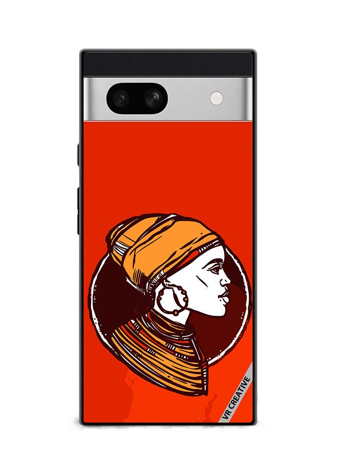 VR CREATIVE Protective Case Cover For Google Pixel 7a African Woman Design Multicolour - Image 1