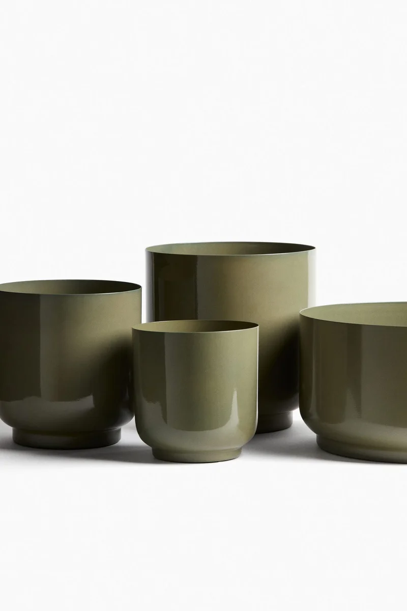 H&M Wide metal plant pot