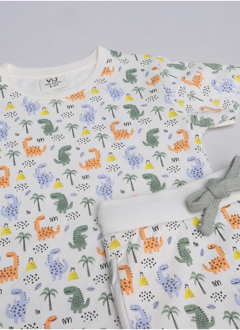 victor and jane Victor and Jane - All-Over Printed T-shirt and Pyjama Set