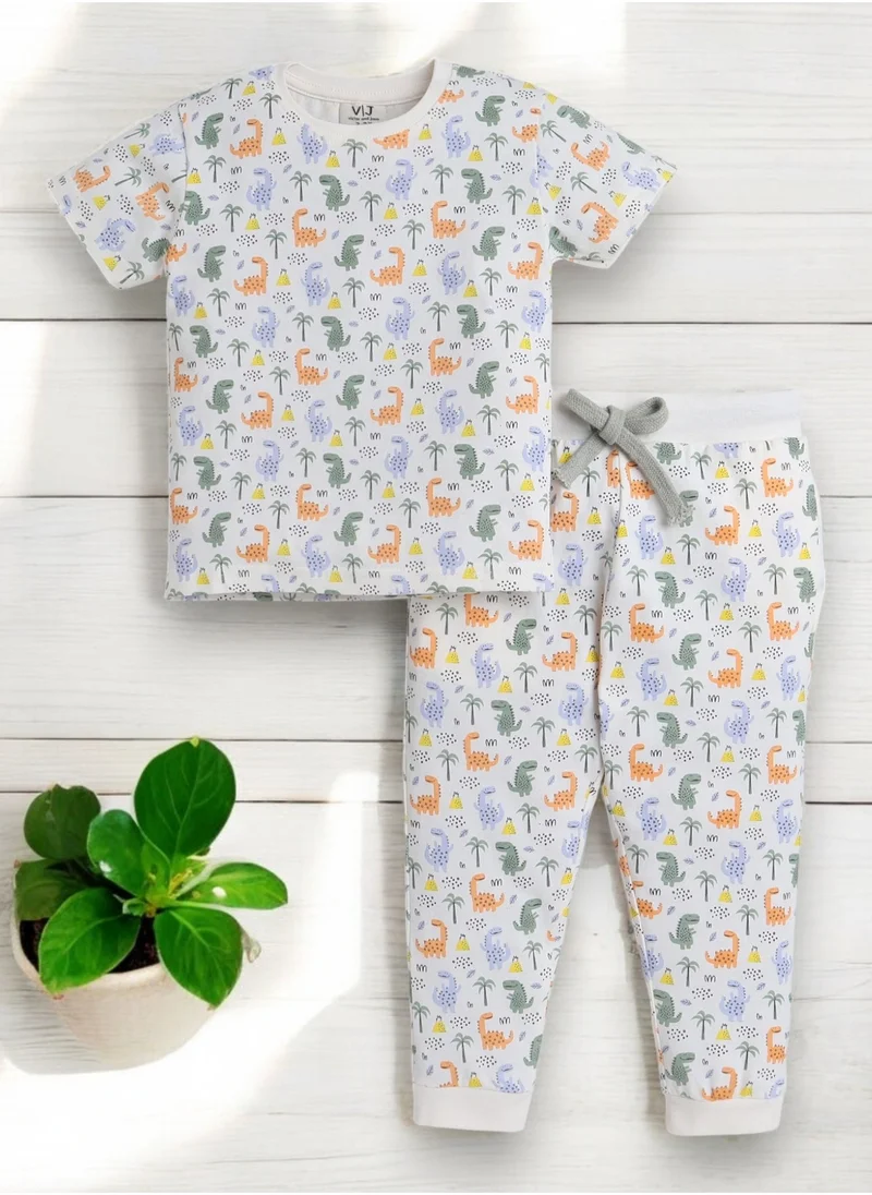 victor and jane Victor and Jane - All-Over Printed T-shirt and Pyjama Set