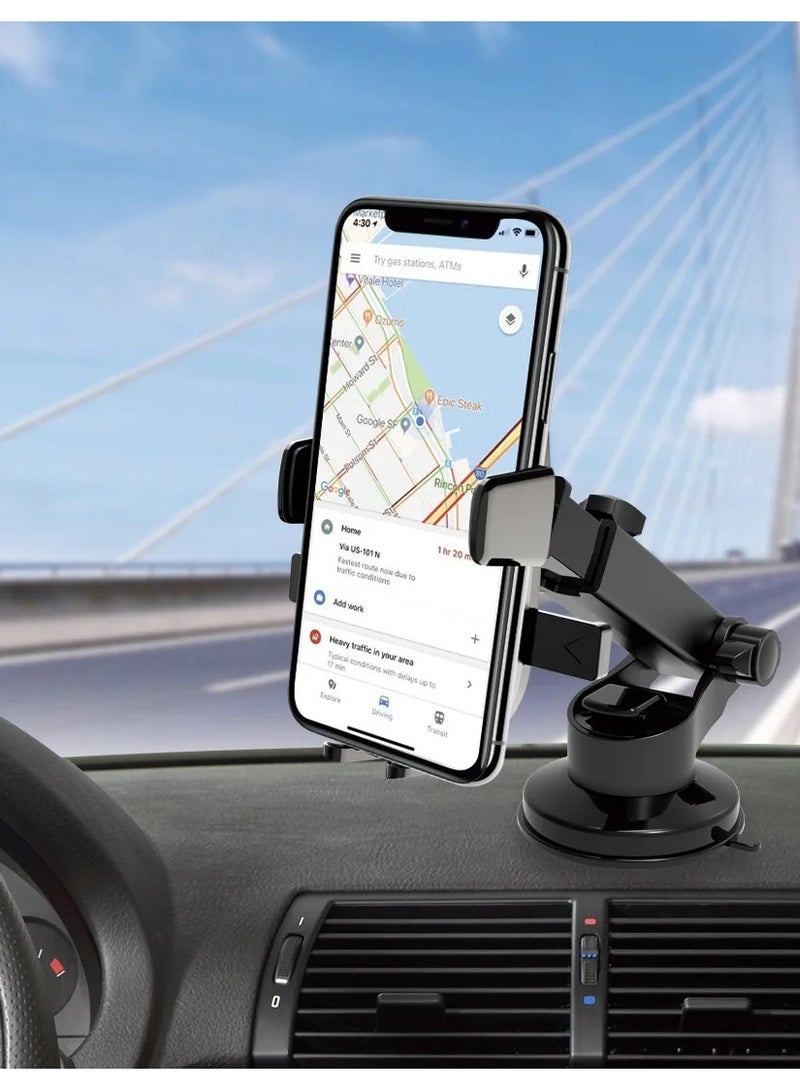 Suction Cup Car Holder  Adjustable 360 Degree Rotation Car Holder Stand Compatible With All Mobiles - Image 2