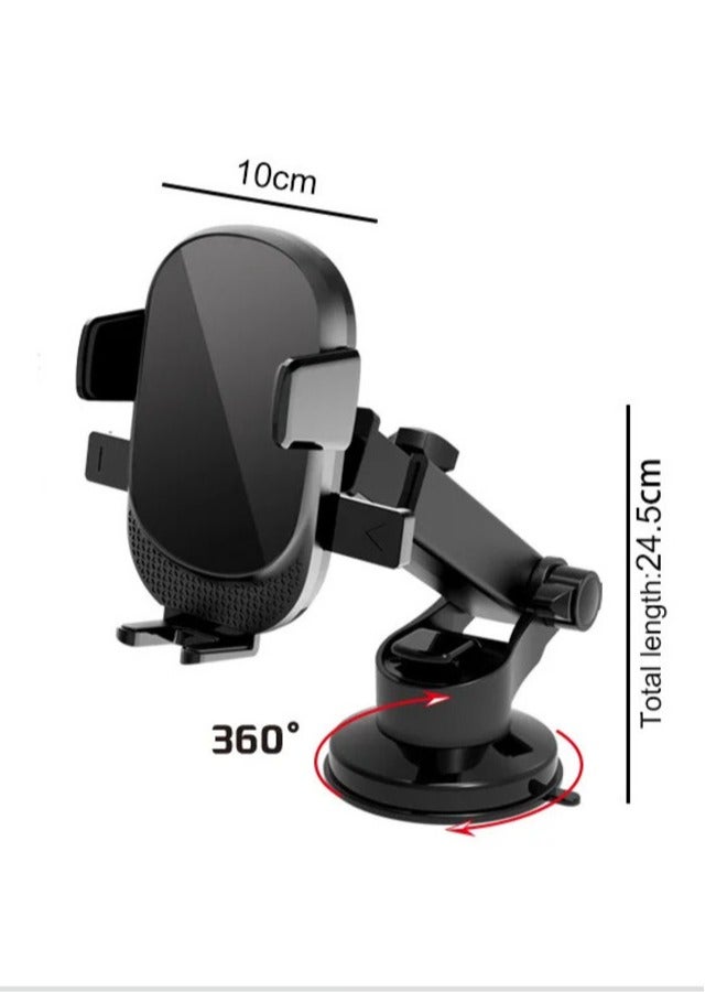 Suction Cup Car Holder  Adjustable 360 Degree Rotation Car Holder Stand Compatible With All Mobiles - Image 4