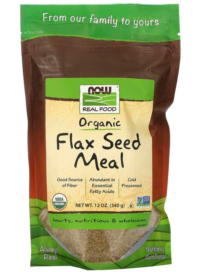 now Real Food Organic Flax Seed Meal 12 oz (340 g)