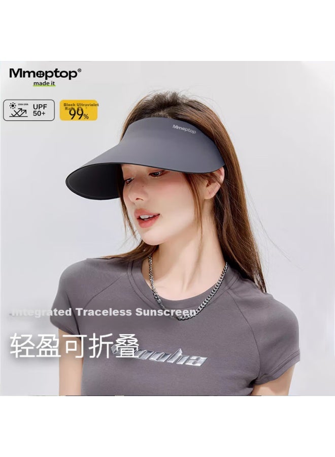 Mmoptop Invisible Integrated Sun Hat Women Uv Protection Sun Hat Summer Sports Big Brim Foldable Sunshade Hat - Image 1