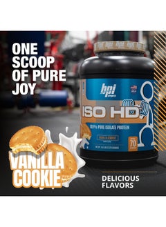 BPI SPORTS ISO HD 100% Pure Isolate Protein Vanilla Cookie 4.8LBS  - Image 4