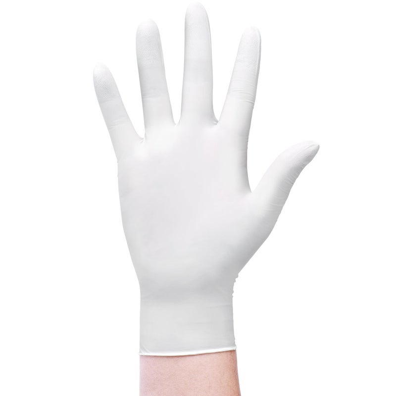 SwiftGrip Disposable Nitrile Exam Gloves, 3-mil, Small, Box of 100, White Nitrile Gloves Disposable Latex Free for Medical, Cleaning, Cooking & Esthetician, Food-Safe, Powder-Free, Non-Sterile - Image 2
