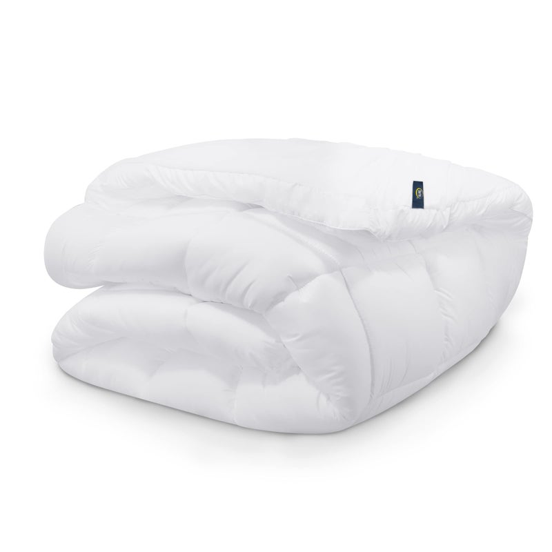 SERTA Down Illusion Soft Hypoallergenic 2 inch Pillowtop Simple Fit Mattress Topper, Queen, White - Image 5