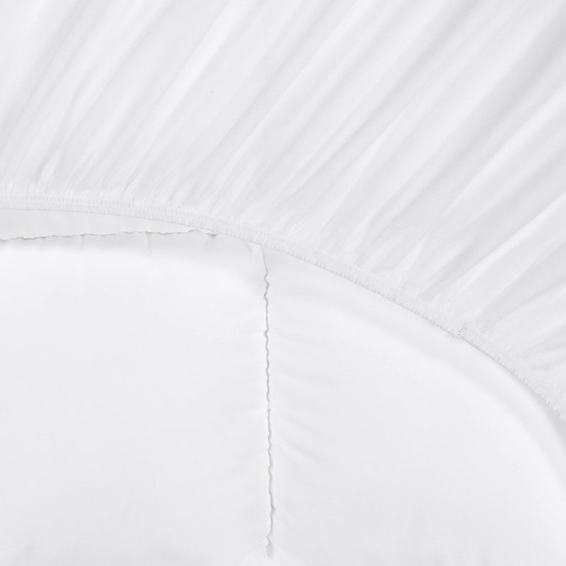 SERTA Down Illusion Soft Hypoallergenic 2 inch Pillowtop Simple Fit Mattress Topper, Queen, White - Image 3