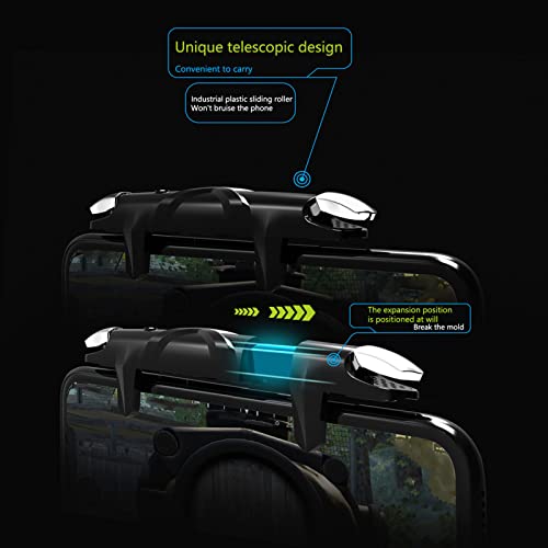Heayzoki Mobile Game Joystick, Phone Controller Mobile Controller Pulse Automatic High Frequency Click 4 Speed Mobile Game Controller for Gamepads, Android Gaming [Video - Image 5
