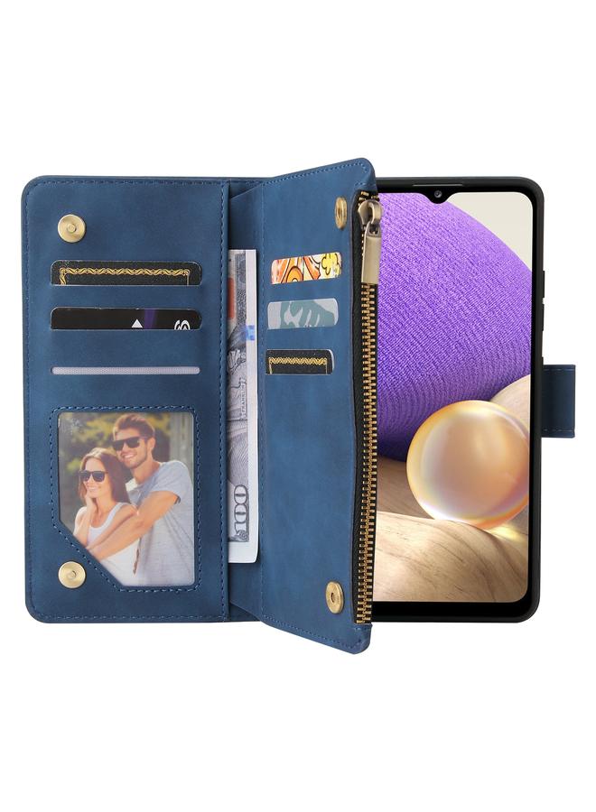 اس-توب جراب لهاتف Samsung Galaxy A32 4G متعدد الوظائف بسحاب غير لامع من الجلد - Image 4