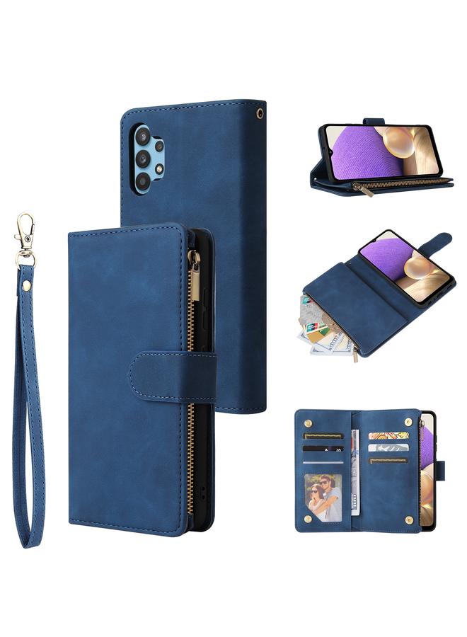 اس-توب جراب لهاتف Samsung Galaxy A32 4G متعدد الوظائف بسحاب غير لامع من الجلد - Image 1