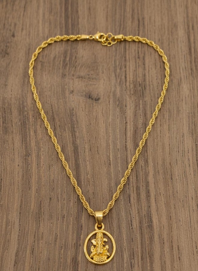 CHARMS Elegant Ganpati Pendant Necklace – Simple Everyday Wear Spiritual Jewelry - Image 4