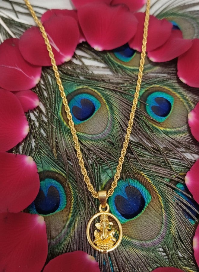 CHARMS Elegant Ganpati Pendant Necklace – Simple Everyday Wear Spiritual Jewelry - Image 5
