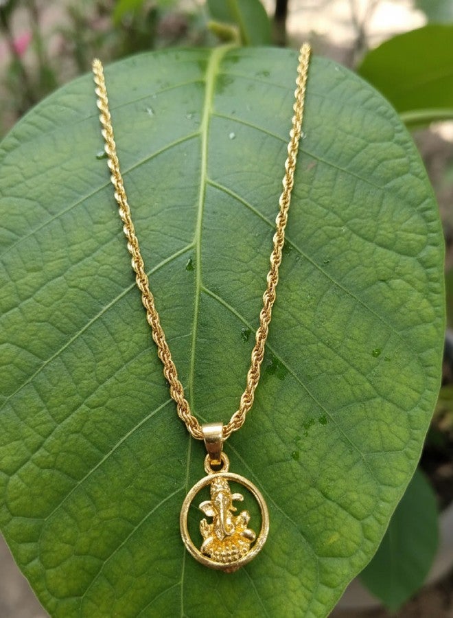 CHARMS Elegant Ganpati Pendant Necklace – Simple Everyday Wear Spiritual Jewelry - Image 2