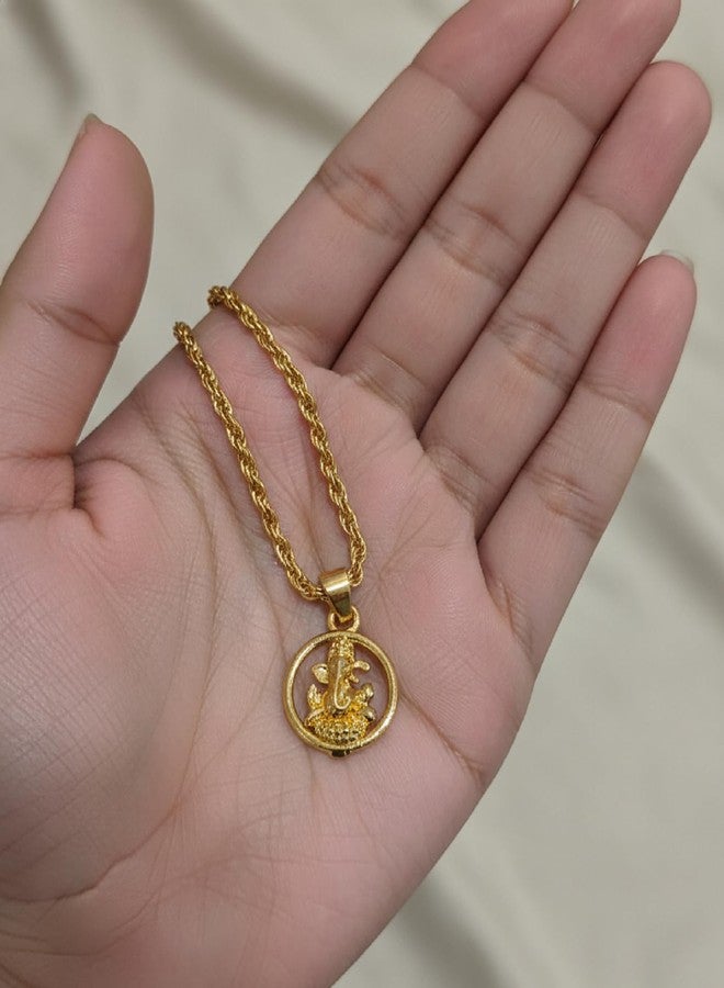 CHARMS Elegant Ganpati Pendant Necklace – Simple Everyday Wear Spiritual Jewelry - Image 3