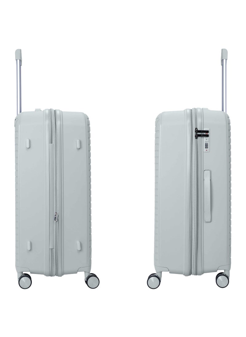 SENATOR - Senator Unisex Expandable Hard Case Luggage Lightweight PP Fashion Trolley Luggage with 4 Double Spinner Wheel and Safe Zippers KH1006-Silver - Image 1
