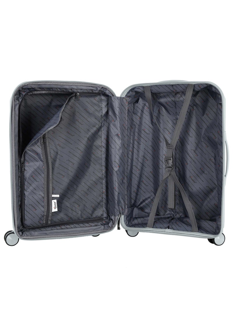 SENATOR - Senator Unisex Expandable Hard Case Luggage Lightweight PP Fashion Trolley Luggage with 4 Double Spinner Wheel and Safe Zippers KH1006-Silver - Image 1