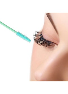 g2plus 100Pcs Silicone Eyelash Brushes Mascara Brushes Wands Applicator Makeup Kits For Makeup Personal Care And Eyelash Extensions (Green)  - Image 3