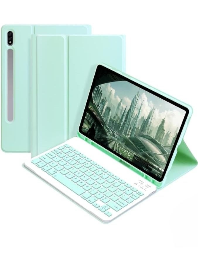 General - Arabic and English Keyboard Case Compatible with Samsung Galaxy Tab S10 Ultra 14.6 Inch 2024, with Detachable Keyboard and Protective Case with Pen Slot - Image 1