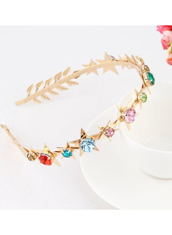 NIBEMINENT Pearl Diamond Edged Hair Band Multicolour