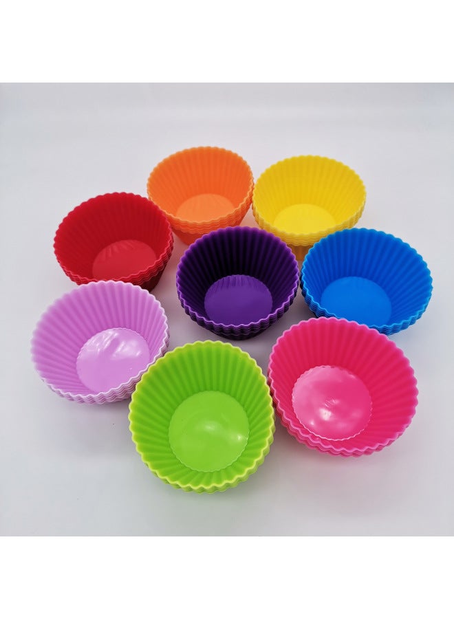 Mafen Cup Round Cake Cup Silicone Egg Tart Mold Silicone Pudding Cake Mold Diy Baking Mold-Specifications:5.5g - Image 2