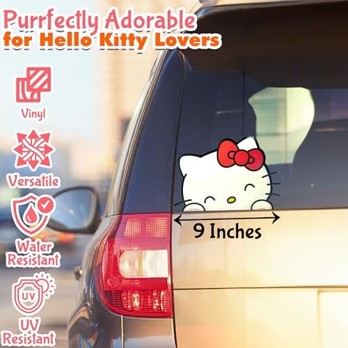 Hello Kitty Officially Licensed Hello Kitty Large Car Sticker Decal - Waterproof, 9" Lenticular, Party Favor - Image 4