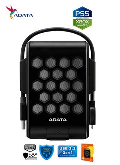 أداتا HD720 Pro محرك أقراص ثابتة خارجي متين سعة 2 تيرابايت | القرص الصلب المضاد للصدمات IP68 للبيانات السريعة | متوافق مع PS5 XBOX | مقاوم للصدمات ومقاوم للماء| أسود  - Image 5