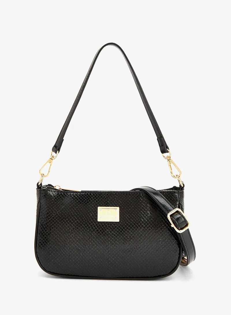 Flora Bella Textured Shoulder Bag with Detachable Strap