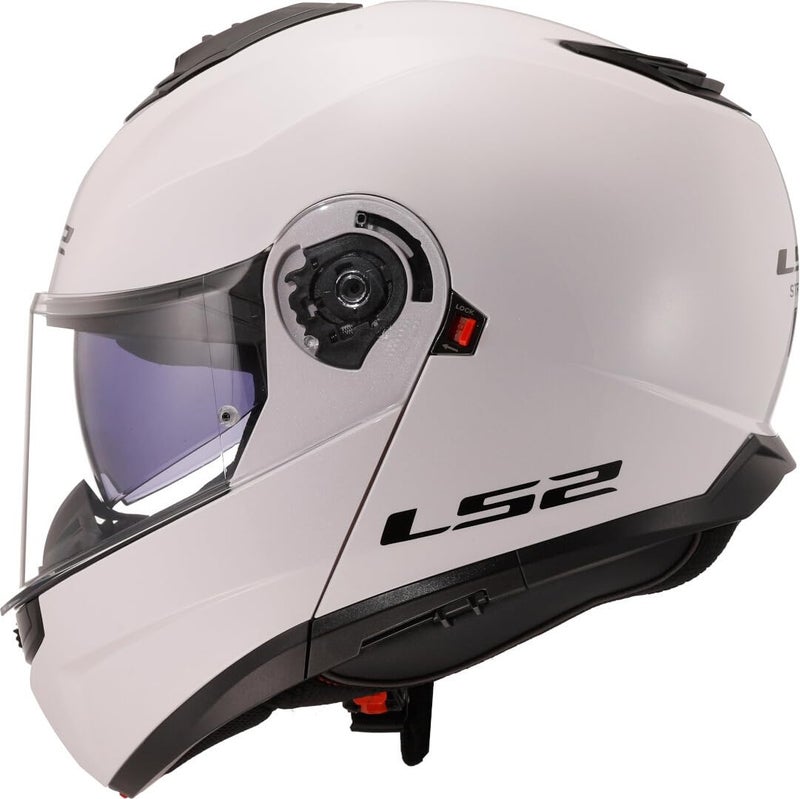 LS2 LS2, Casque Modular Moto Strobe II Gloss White, XL - Image 2