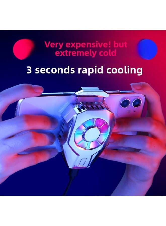 Mobile Phone Radiator Back Clip Semiconductor Refrigeration Mute Cooling Artifact Universal E-sports Chicken Game-Color:Black - Image 2