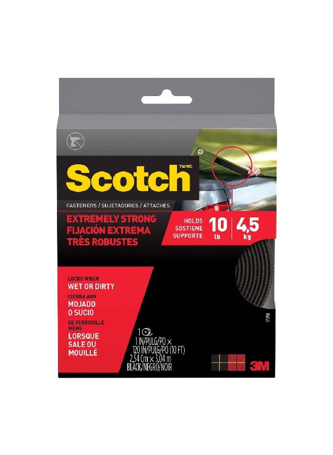 Scotch  Industrial Grade Reusable Extreme Strong Fasteners Black 1 x 120 Inch RF6761 - Image 2