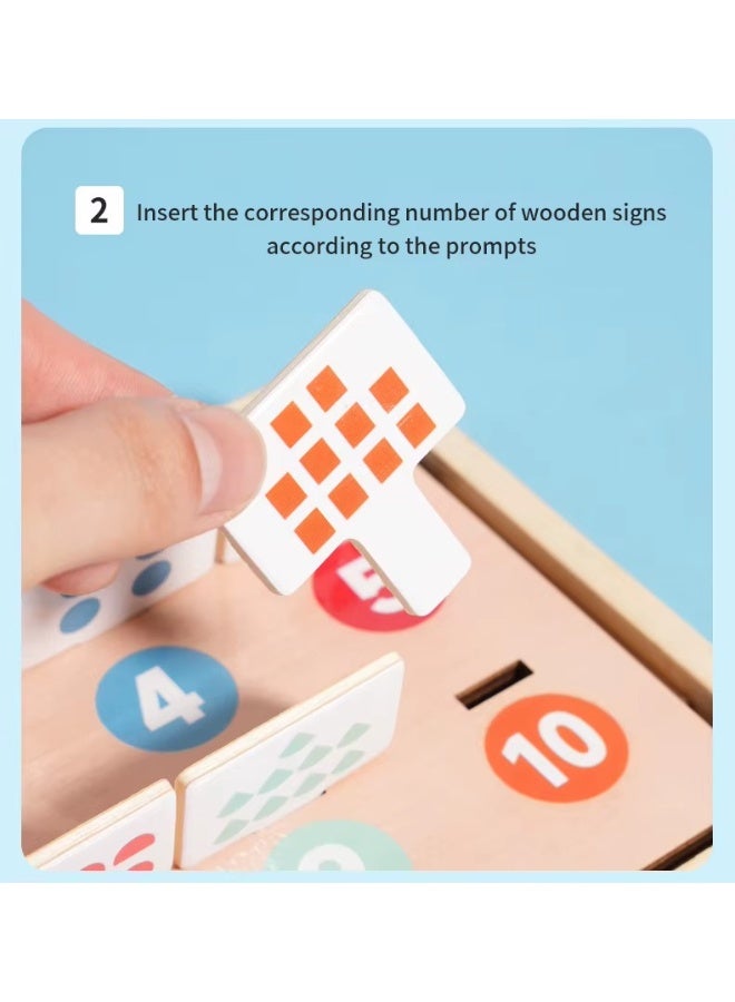 هالامودو صندوق خشبي متعدد الوظائف، لعبة ذكاء خشبية، ممارسة الأرقام/التعرف على الألوان/التعرف على الأشكال/مطابقة الحيوانات. هدية مثالية لمختلف المناسبات - Image 4