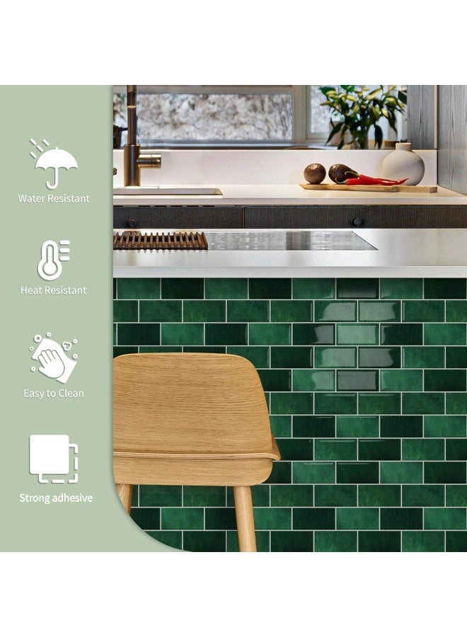 شيبشيب ورق جدران ثلاثي الأبعاد بتصميم الأحجار الكريمة باللون الأخضر - 6 أوراق بمقاس ‎ 7.28بوصة × ‎8.46‎ بوصة - بلاط خلفي لاصق ثلاثي الأبعاد قابل للإزالة واللصق للمطبخ والحمام وجدران البلاط - Image 4