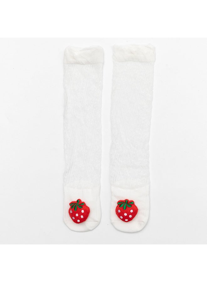 Baby Long Socks That Don't Tighten The Feet, Newborn Baby Spring And Summer Over-the-knee Mesh Breathable Thin Anti-mosquito Socks For Infants And Children