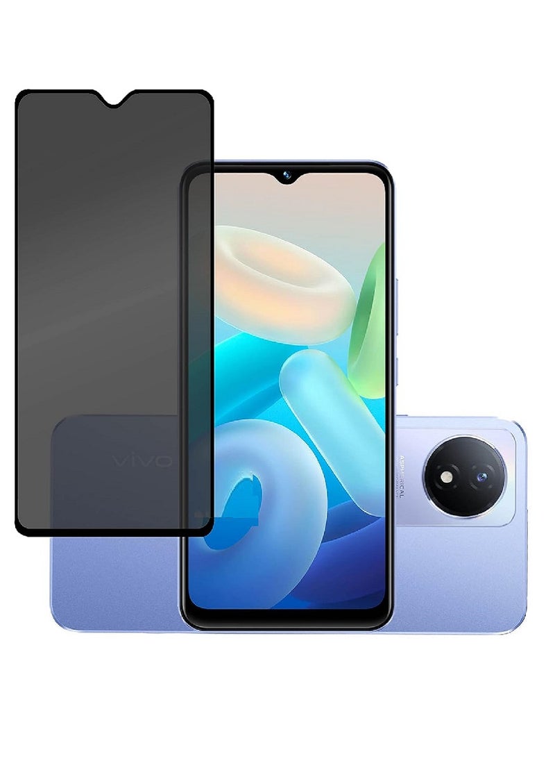 Super Tempered Glass Screen Protector Anti-Spy Privacy Designed For vivo Y02s Full Screen Coverage And Bubble Free - Image 1
