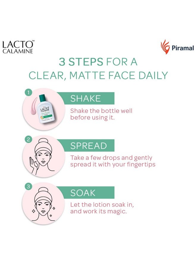 Lacto Calamine Face Lotion | 60 Ml | Daily Moisturizer For Face - Combination To Normal Skin | Kaolin Clay & Aloe Vera | Abosrbs Excess Oil | Fights Pimples, Darkspots & Blackheads | Body Lotion  - Image 4