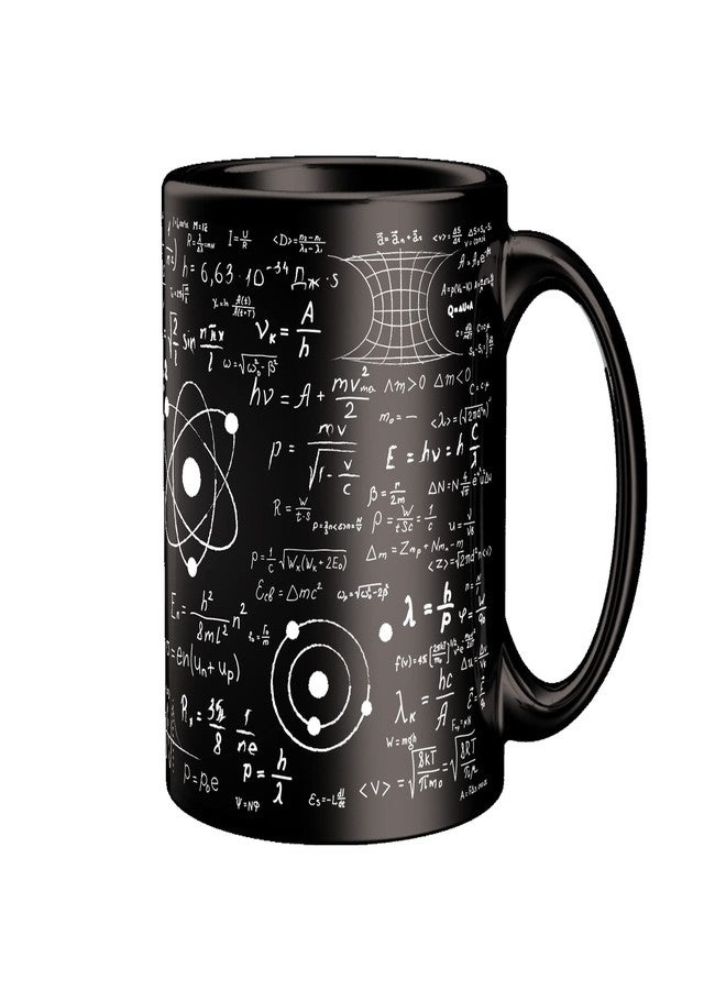 ECFAK Physics Equation Printed Black Ceramic Coffee/Tea Mug (11 Oz Cup) Best For The Science Rules Learner, 325 milliliter - Image 2