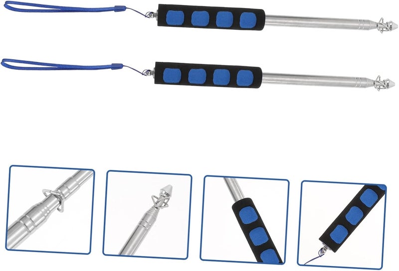 LIOOBO 2pcs Extendable Flagpole for Guides Lightweight Portable Handheld Pointer Flagpole Stainless Steel Design for Outdoor Events and Teaching Scenarios - Image 3