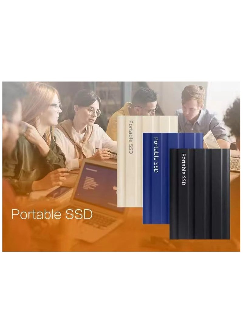 Generic - 2TB Portable External Hard Drive, Mini SSD Hard Drives,Solid State External Drives,Computer Backup Drive,USB 3.1 to Type-C Support Data Storage Transfer for Windows XP PC Laptop and Mac(Black) - Image 1