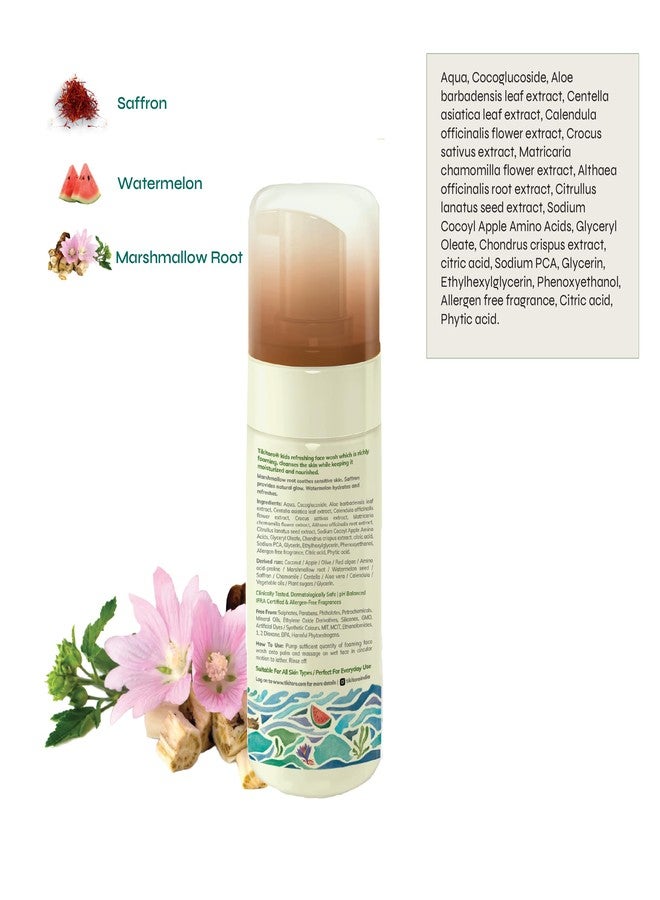 Tikitoro Kids Refreshing face wash| Pediatrician Approved | 100% Vegan with Saffron, Watermelon and Marshmallow Root | Cleanses, Purifies & Moisturises Skin | No Parabens & Sulphates (150 ml) - Image 2