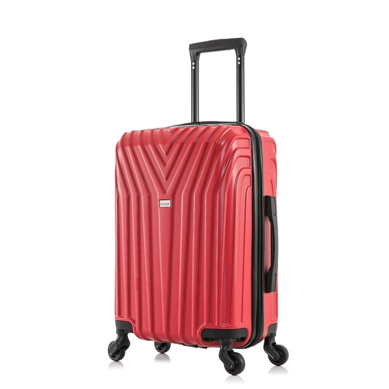 InUSA VASTY Luggage with Spinner Wheels | Durable Lightweight Hardshell Suitcase Travel Bag with Handle and Trolley 20-Inch Carry On Small Luggage | Red - Image 1