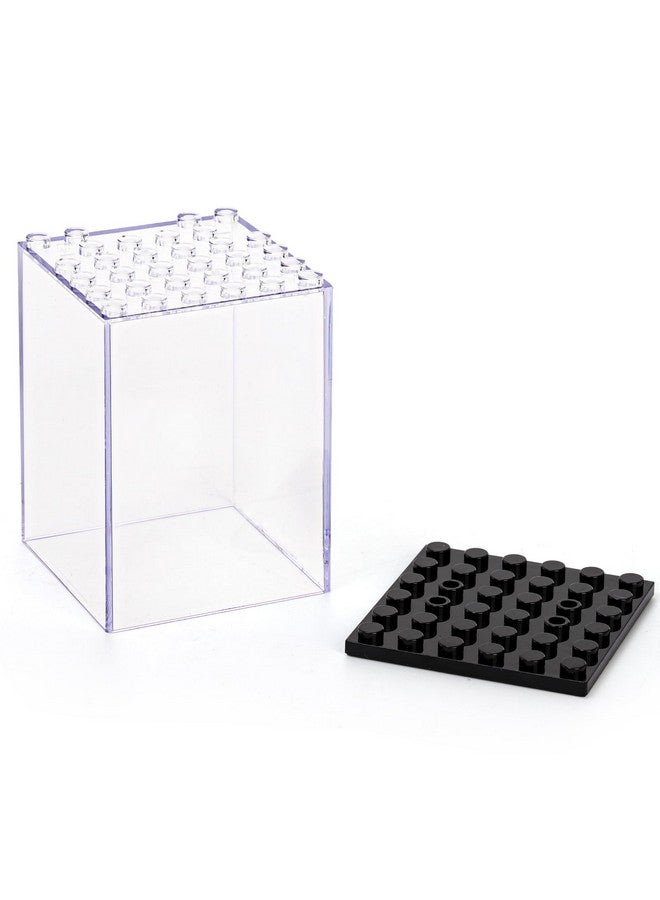 Dicunoy Dicunoy 20 PCS Minifigure Display Case, Single Plastic Small Action Figure Storage Case, Stackable Clear Building Block Display Box for Action Figures, Collectibles, Rocks Display  - Image 3
