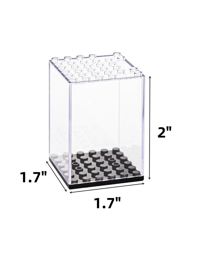 Dicunoy Dicunoy 20 PCS Minifigure Display Case, Single Plastic Small Action Figure Storage Case, Stackable Clear Building Block Display Box for Action Figures, Collectibles, Rocks Display  - Image 2
