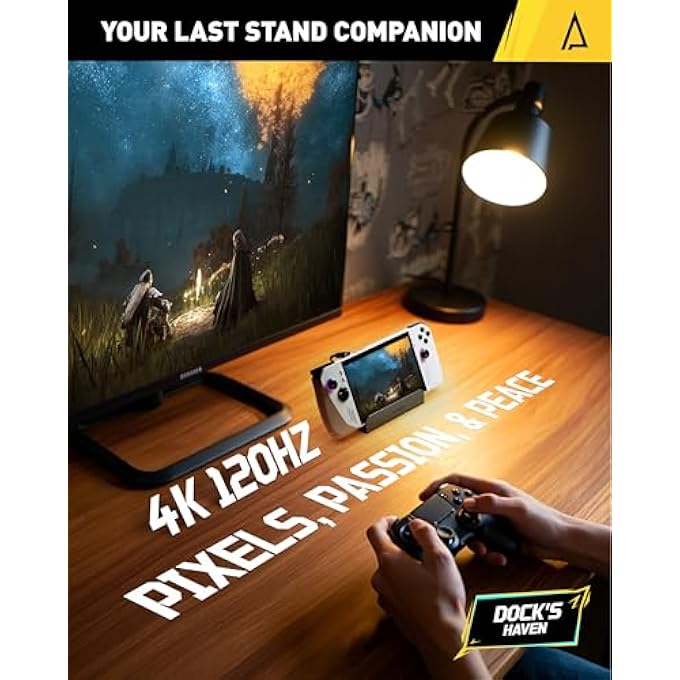 rayihni 6 IN 1 LOOT DOCKING STATION (HYPER-GRIP, HDMI 2.1, 4K@120HZ) FOR ASUS ROG ALLY X/STEAM DECK OLED/LEGION GO/MSI CLAW WITH HDMI 2.1, 3*USB-A 3.0, 1000MBPS ETHERNET, 100W USB-C CHARGE - Image 3