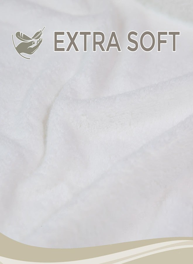 مناشف استحمام للأطفال حديثي الولادة من إيولي، مزودة بغطاء للرأس، مقاس 41 بوصة، طقم من منشفتين مع غطاء للرأس للأطفال الرضع والأطفال الصغار (كبير)، منشفة أطفال، مستلزمات استحمام للأطفال حديثي الولادة (أبيض ووردي). - Image 5