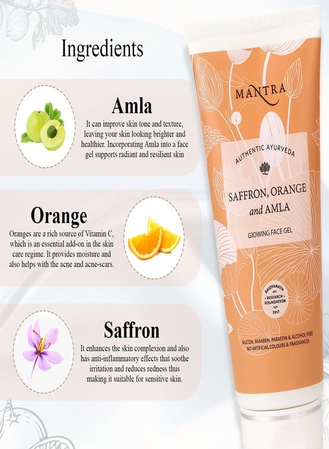 Mantra Herbal Saffron, Orange And Amla Glowing Face Gel - 50 ml | Helps to Reduce Tanning, Pigmentation, Spots and Marks on Face - Image 4