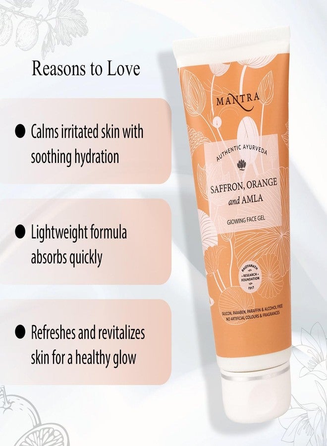 Mantra Herbal Saffron, Orange And Amla Glowing Face Gel - 50 ml | Helps to Reduce Tanning, Pigmentation, Spots and Marks on Face - Image 3